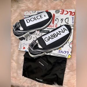New DOLCE&GABBANA stretch jersey Sorrento sneakers with logo size 36